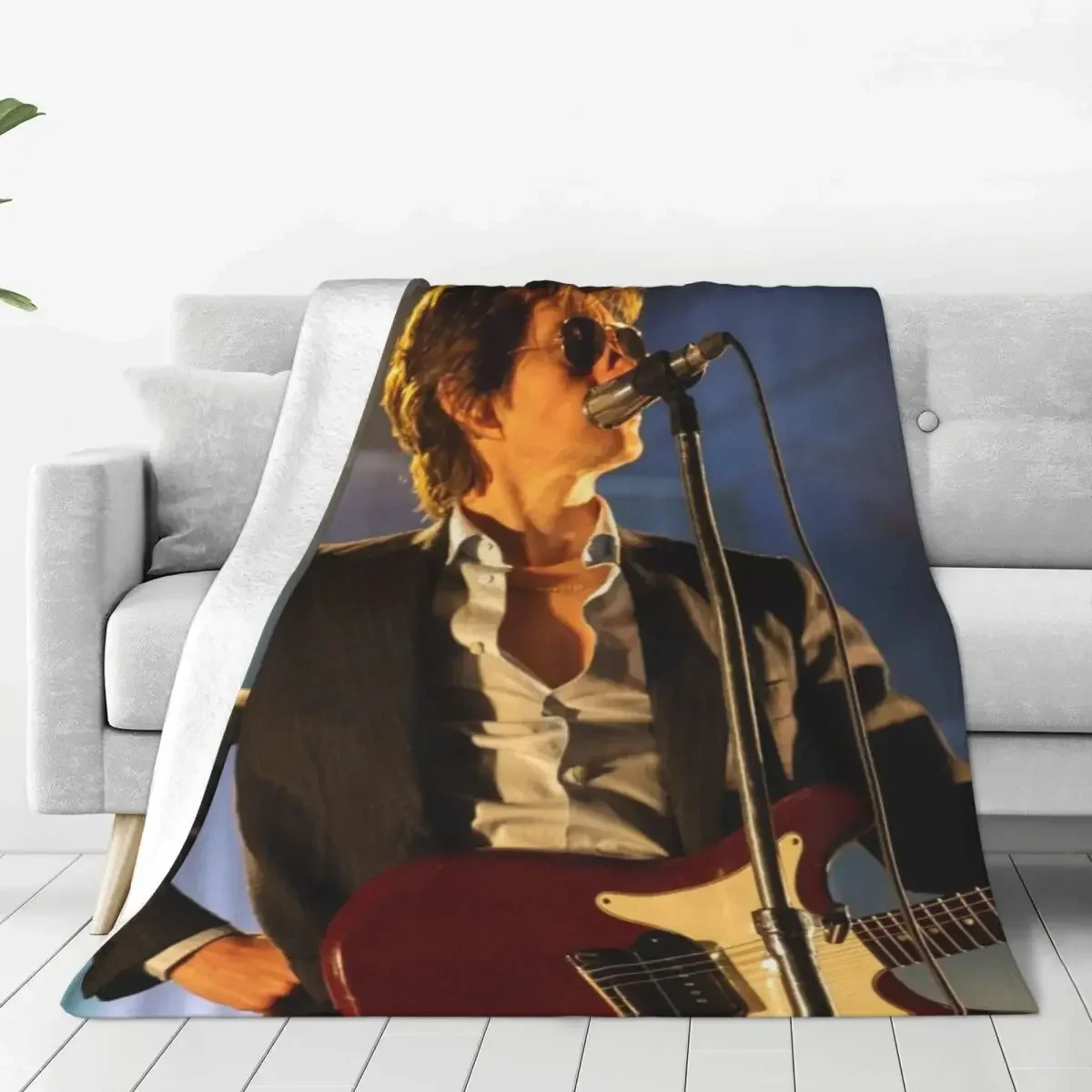 A-Alex Turner Flannel Blankets Quality Warm Soft A-Arctics Monkeys Music Tour Throw Blanket Winter Office Bedroom Bedspread