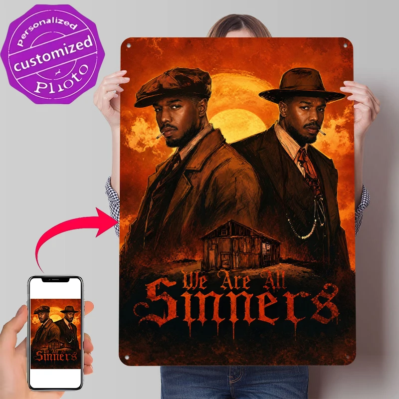 Retro Gaming At - We Are All Sinners Metal Poster