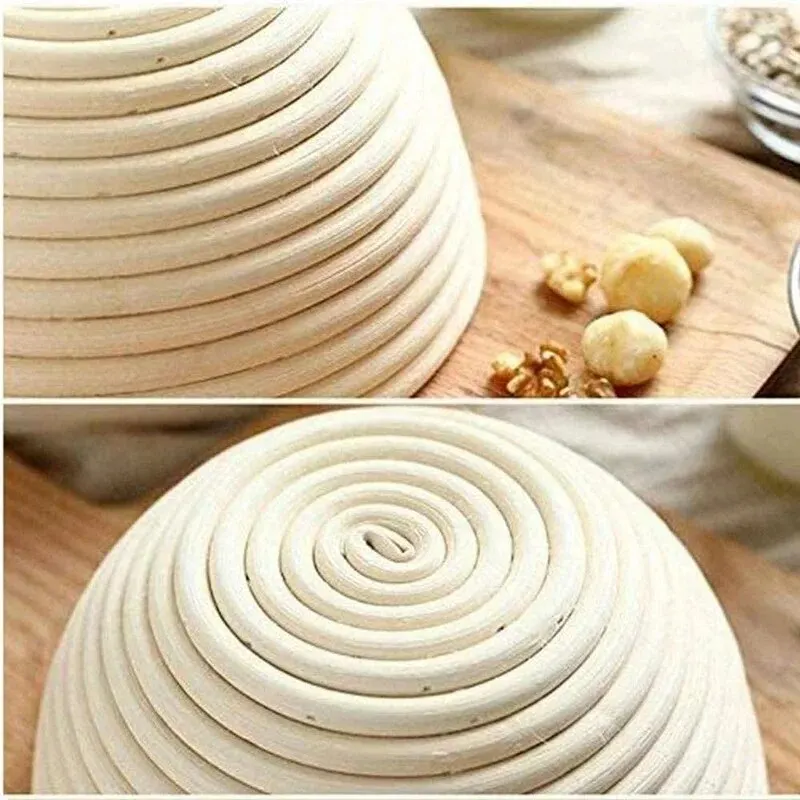 1pc Rattan Bread Proofing Basket Natural Oval Rattan Wicker Dough Fermentation Sourdough Banneton Bread Basket