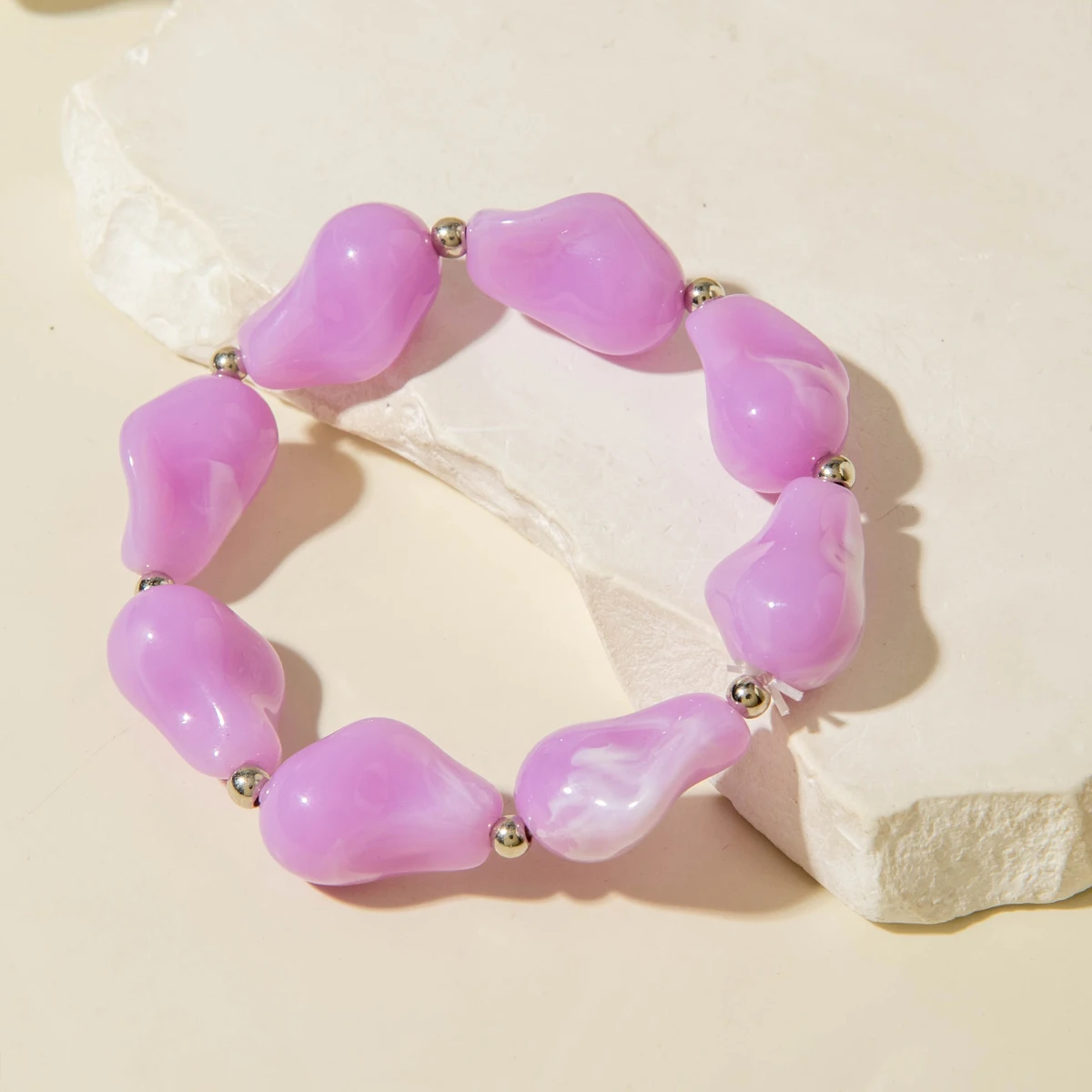 Tocona Colored Alien Acrylic Bracelet CCB Separated Charm Women Party Jewelry Accessories Personalized Festival Gifts Party