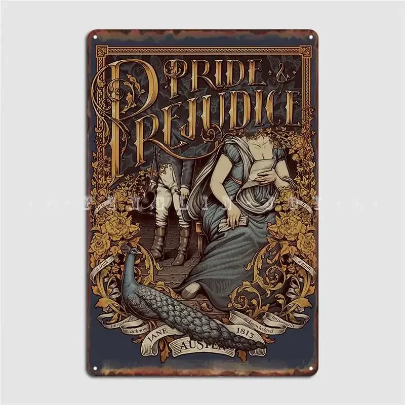 Pride And Prejudice Metal Plaque Poster Cinema Living Room Wall Decor Bar Cave Personalized Tin Sign Poster