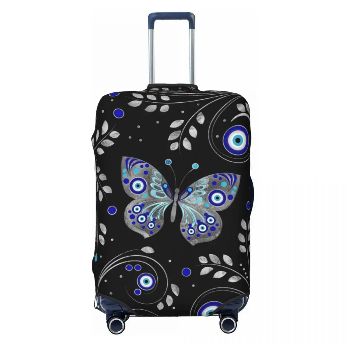 Capa de mala de mau olhado borboleta turca proteção de viagem férias capa de bagagem elástica