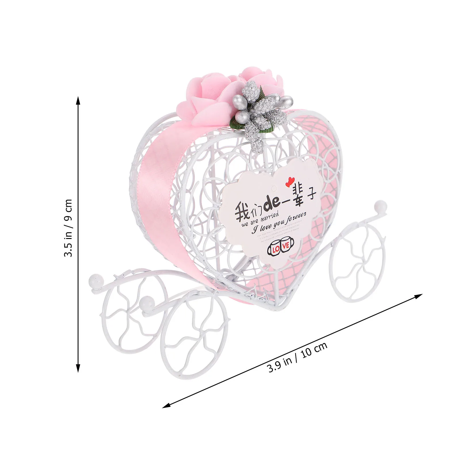 

Heart Shaped Carriage Wedding Favor Box Elegant Metal Candy Gift Box for Bridal Shower Party Favors Decor Small Boxes for Gifts