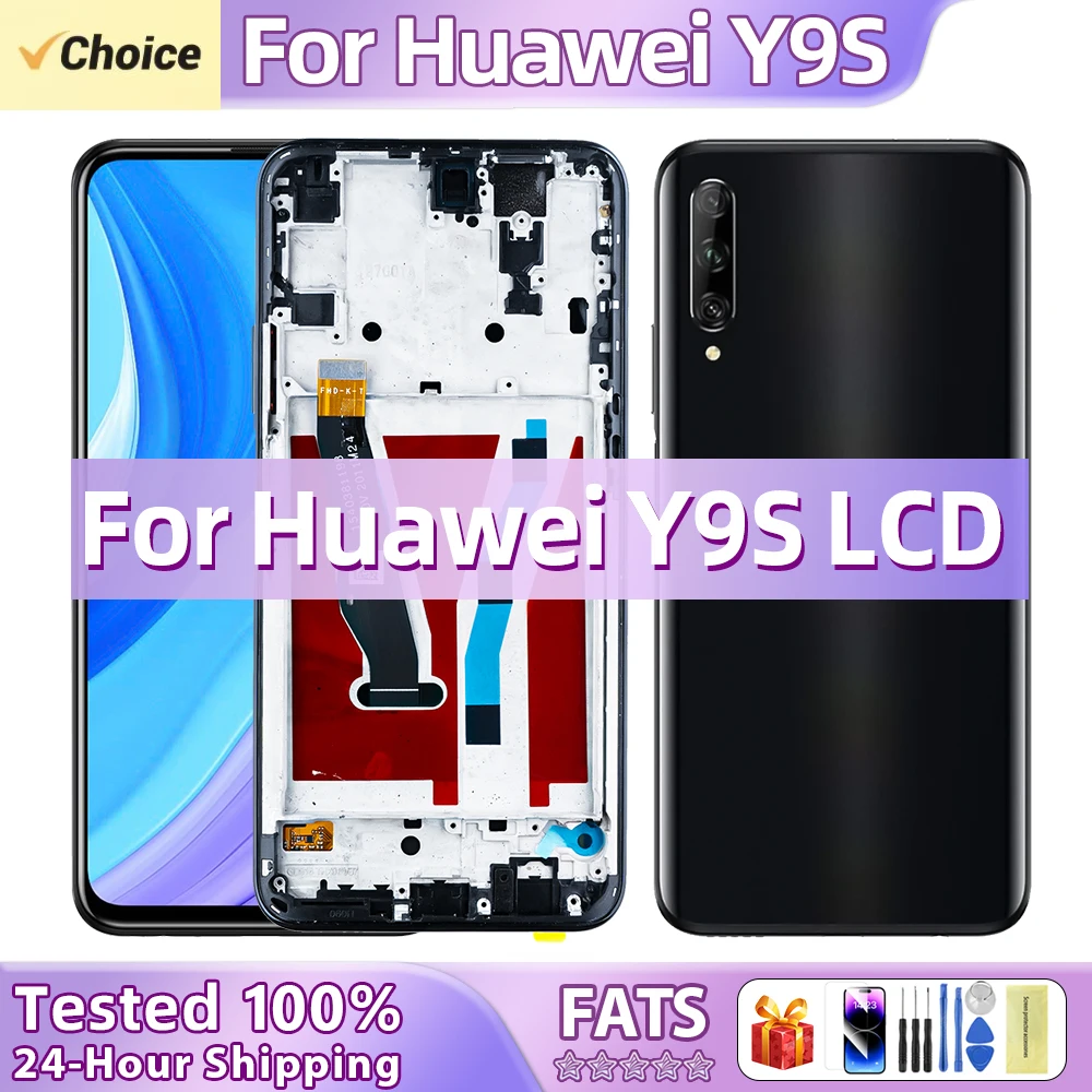 6.59'' For Huawei Y9s Display With Frame, Touch Screen Digitizer Assembly, For Huawei Y9S STK-L21,LX3,L22 Screen Replacement