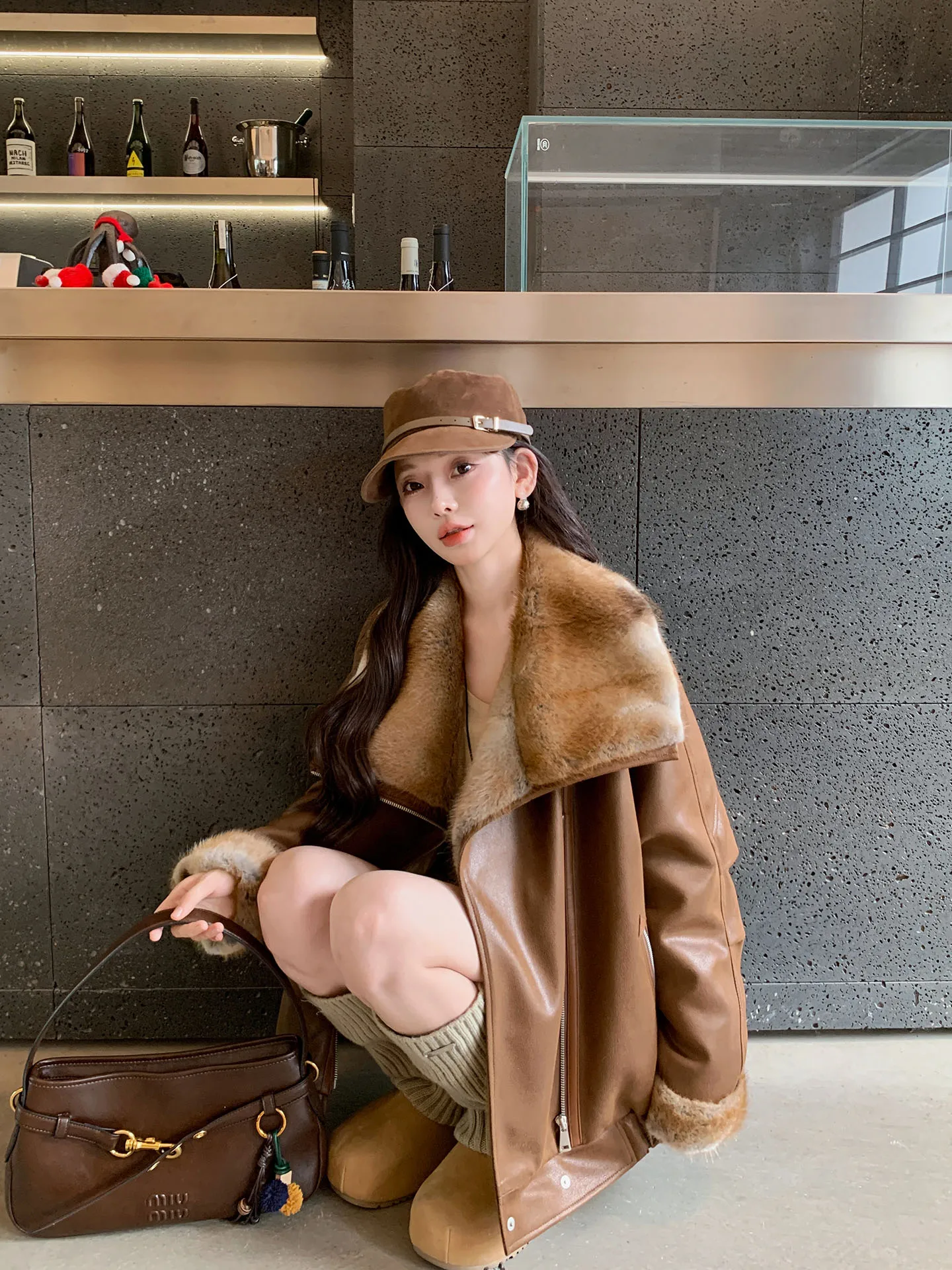

Su la 'Rilam Miss' Winter 2025 New Sle Women's Motorcycle Jaet Qinggen Fur Coat Goose down Inner China Made Long ...
