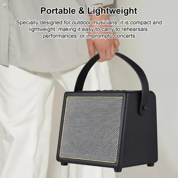 Rowin 일렉트릭 기타 앰프, 다기능 OTG BT 배터리 앰프, 멀티 이펙트 리버브 코러스 딜레이 마이크 입력 PD-30, 30W