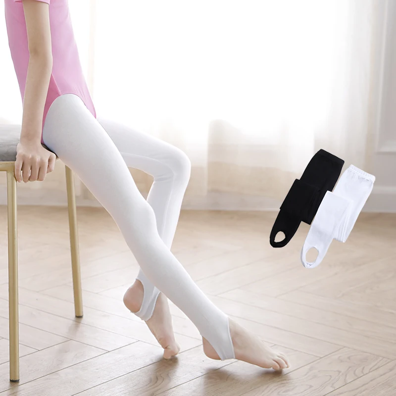 Girls Kids Ballet Stirrup Tights Dance Pantyhose Child Dance Leggings Cotton Spandex Yoga Gymnastics Dance Pants