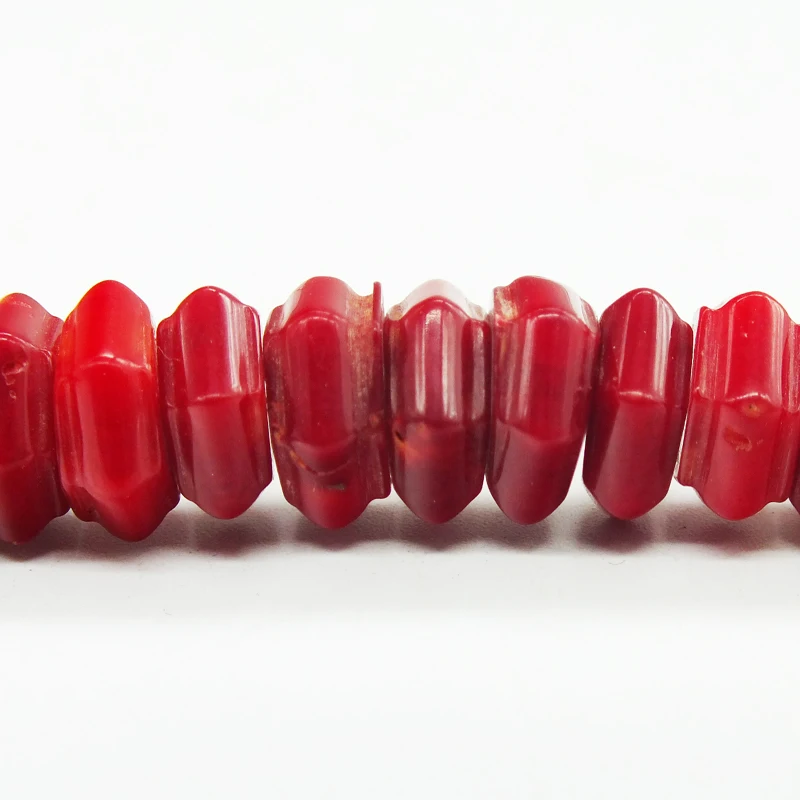 new!  wholesale 2PCS 5x10MM AAA high quality red facet Coral Loose Beads 15 inch