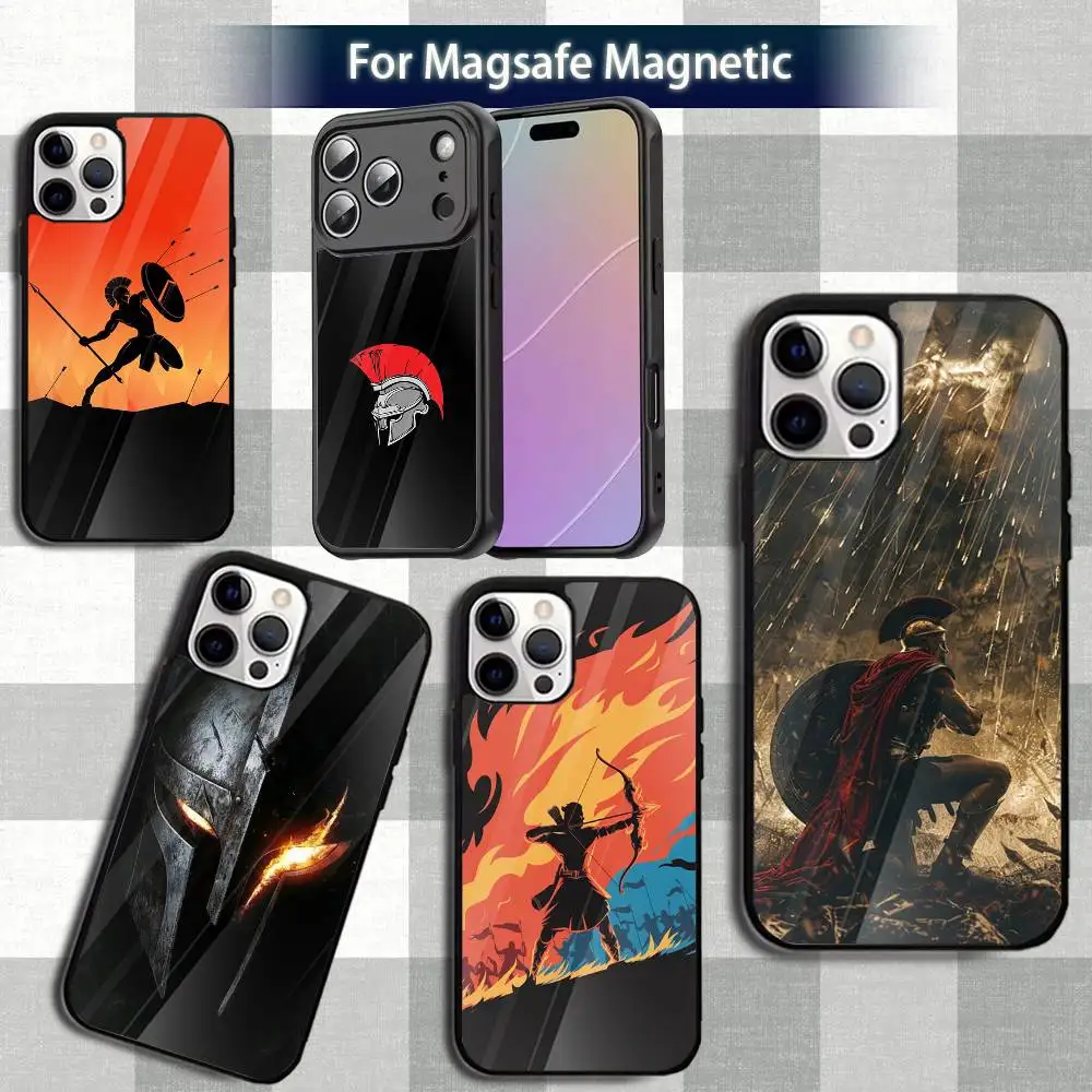 

C-Cool Sparta W-Warrior Phone Case For iPhone 13,12,15,17,11,16,14,Pro,Max,Plus,Mini,Magsafe,Magnetic Wireless Charging Case