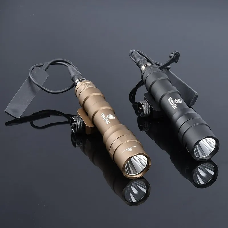 WADSN Tactical M600 M600DF Flashlight 1400 Lumens High Power LED Lamp Airsoft Hunting Weapon Scout Light With Pressure Switch