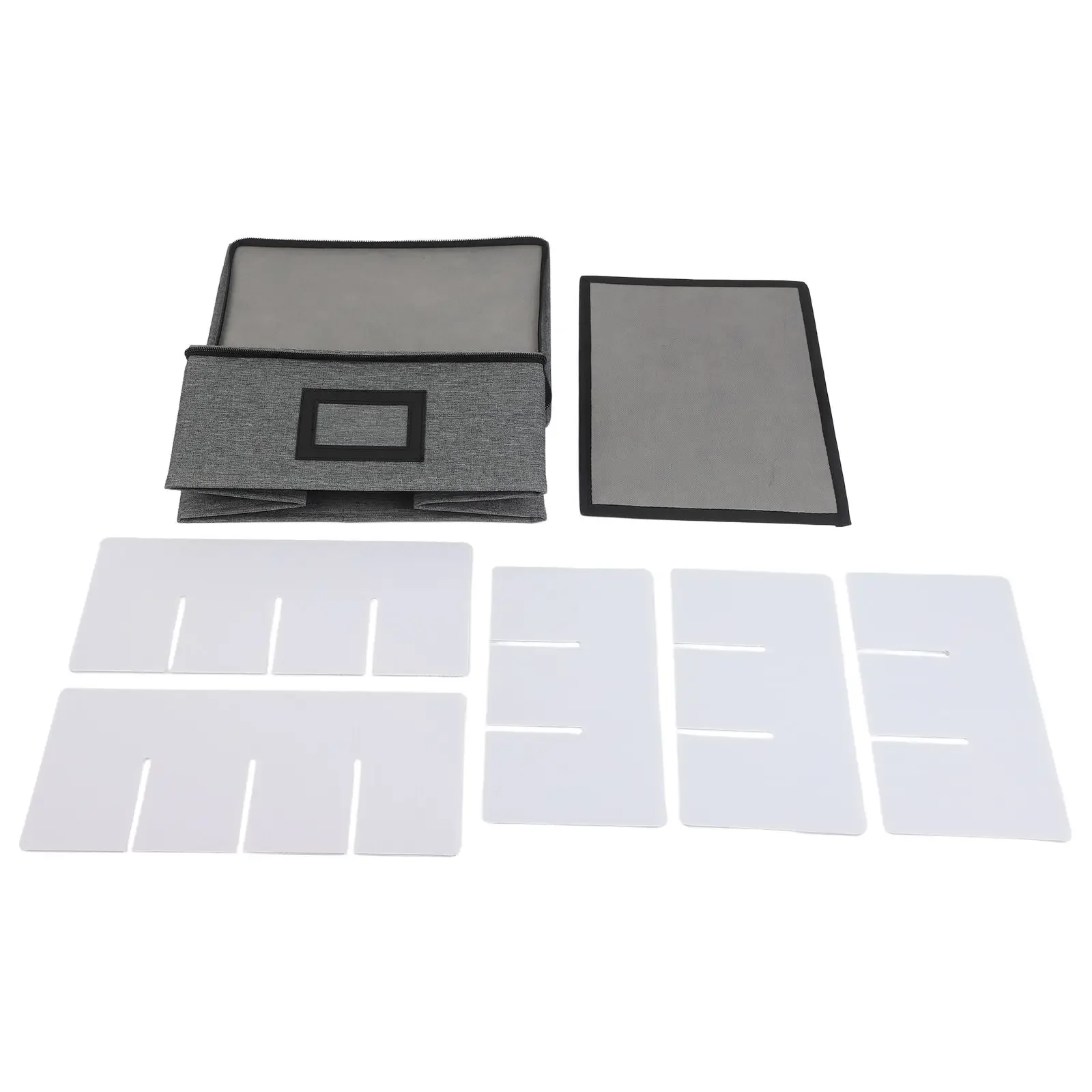Glass Transport Box Oxford Fabric Container 12 Compartments Clear Content Tags Dust-free Protection Easy Transport