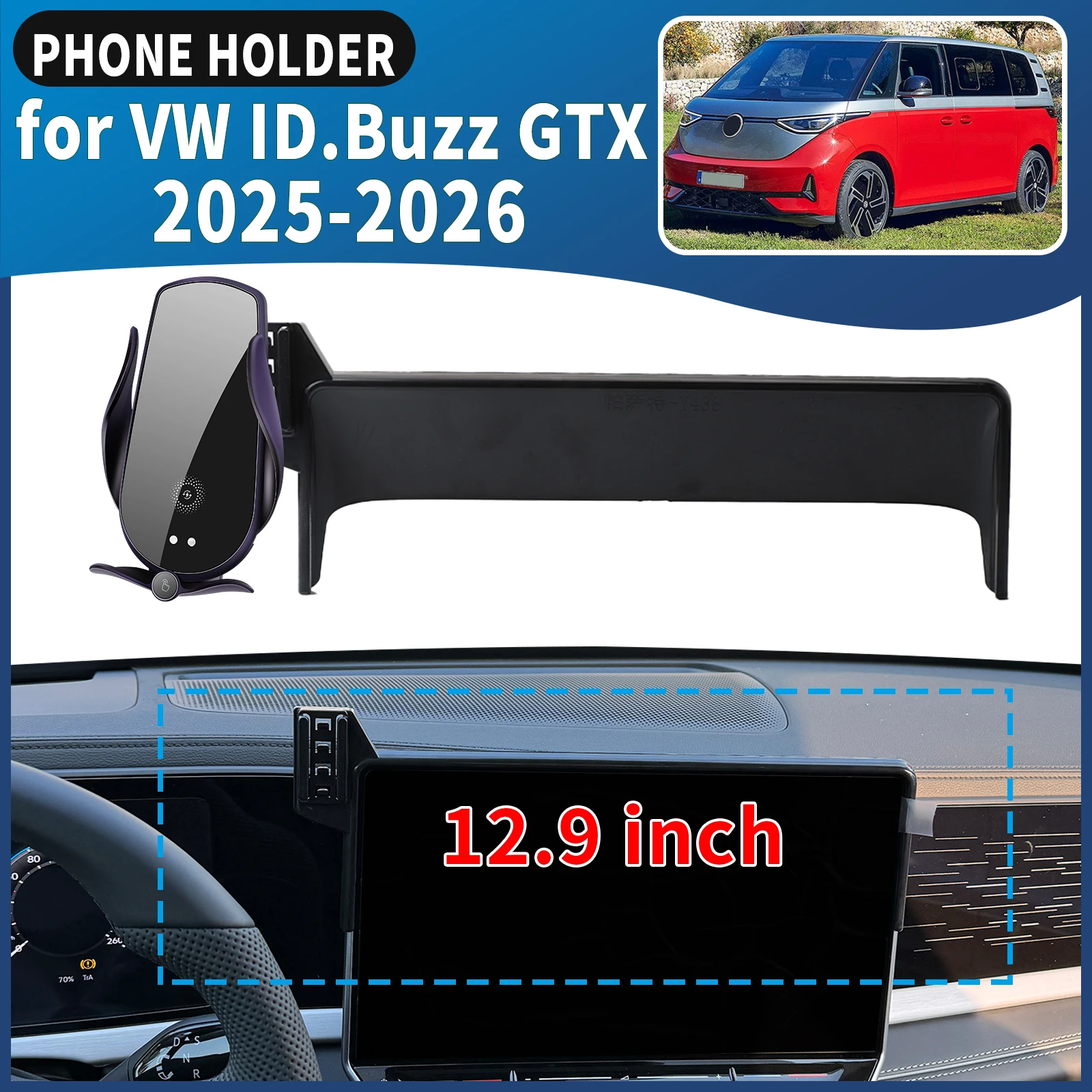 

fit for Volkswagen ID.Buzz GTX 2025 2026 Car Phone Holder Mount Vehicle-Specific GPS Navigation Easy Installation accessoires