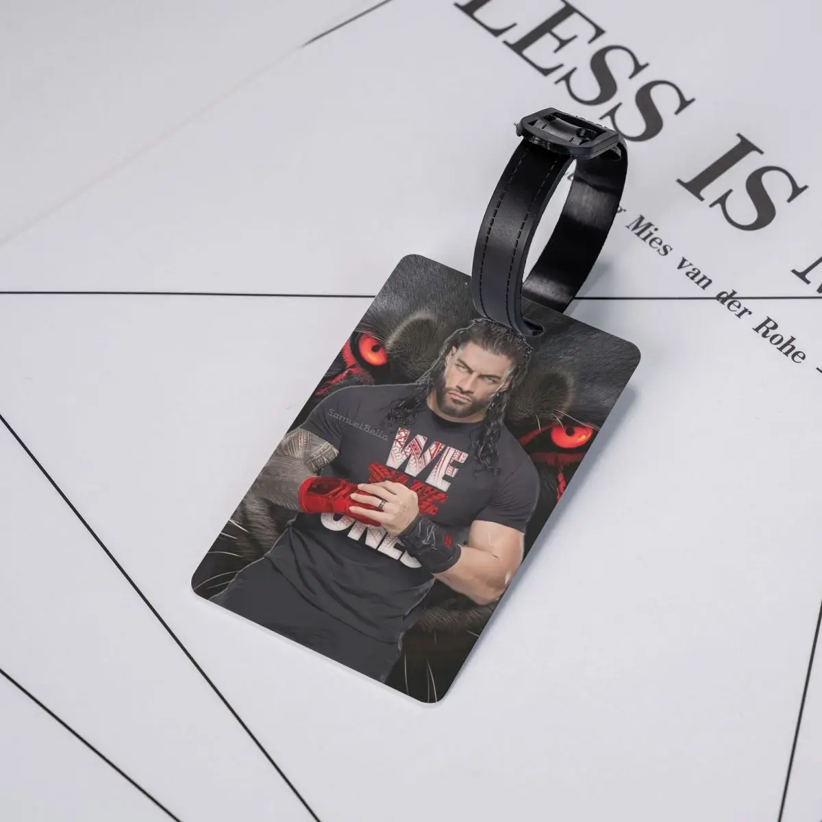 

Wrestler Roman Reigns Wrestling Luggage Tags Suitcase Accessories Travel Baggage Boarding Tag Label Holder ID Name Address