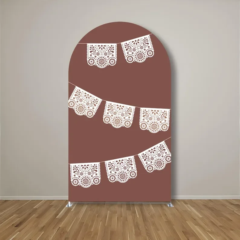 Mehofond-Toile de fond arquée brodée bohème, couverture double face pour enfants, adolescents, adultes, mexicain, police, patients, douche, arrière-plan