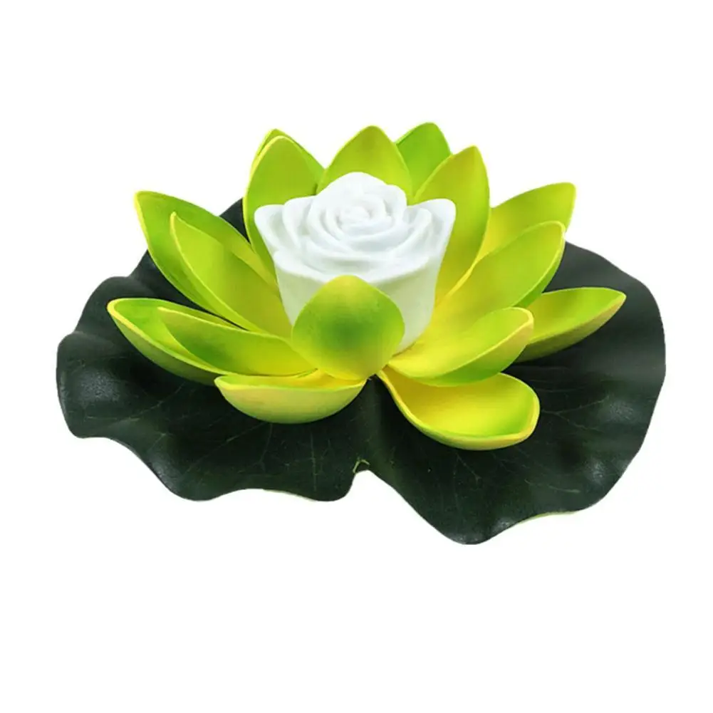 LED Waterproof Floating Lotus Light Lotus Floating Garden Water Night Pool Lotus Home Lighting Lamp Decor Lamp Accessories H1R6