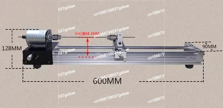 Multi-function Lathe 12-24V Mini Simple Drilling Grinding Polishing Guide Rail Punching Forward and Reverse