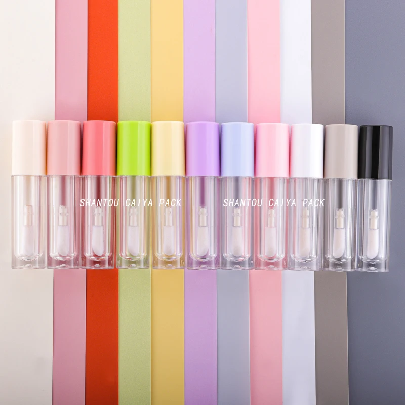 

5ml Empty Clear Lip Gloss Tubes Lip Glaze with Big Doe Foot Brush Makeup DIY Cosmetic Lipstick Lip Oil Lip Balm Tube