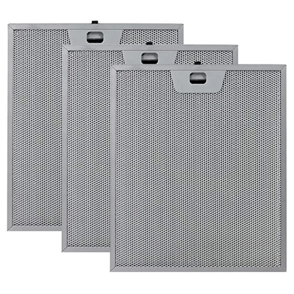 3PCS Cooker Hood Filter Replacement Aluminum Range Hood Grease Filters 300x250mm Extractor Filter Kitchen Tool Accessories