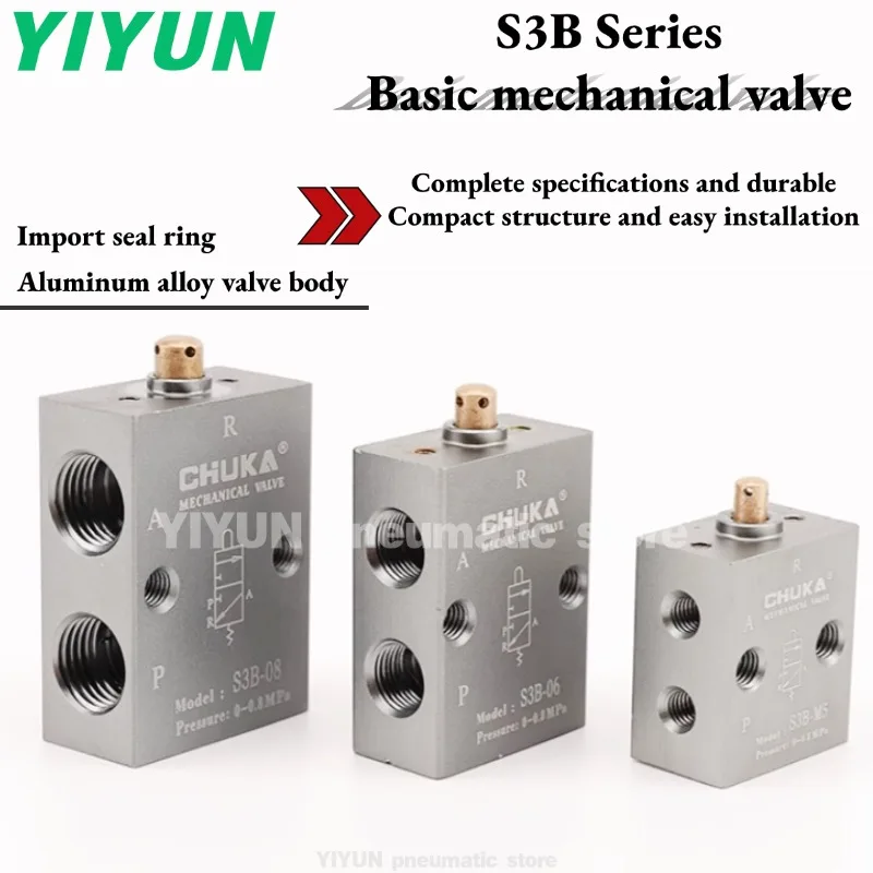 Valvula Mecánica de Tres Vías S3B-M5: Evaluación Técnica y Aplicaciones Prácticas en Sistemas Neumáticos