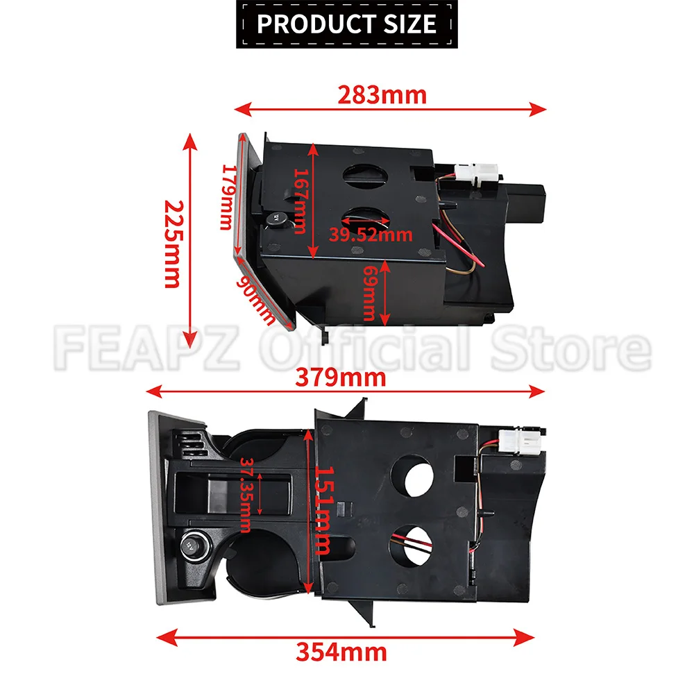 For VW Transporter T5 T5.1 Ashtray Cup Coin Holder Dual Drink 7H285860130T 7H285860171N RHD Right Drive Ashtray Cup Holder Stand