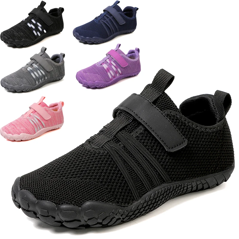 

Новые детские туфли для босиком с широким носком, спортивная обувь для фитнеса, уличная пляжная обувь для плавания, противоскользящие и сетчатые дышащие кроссовки