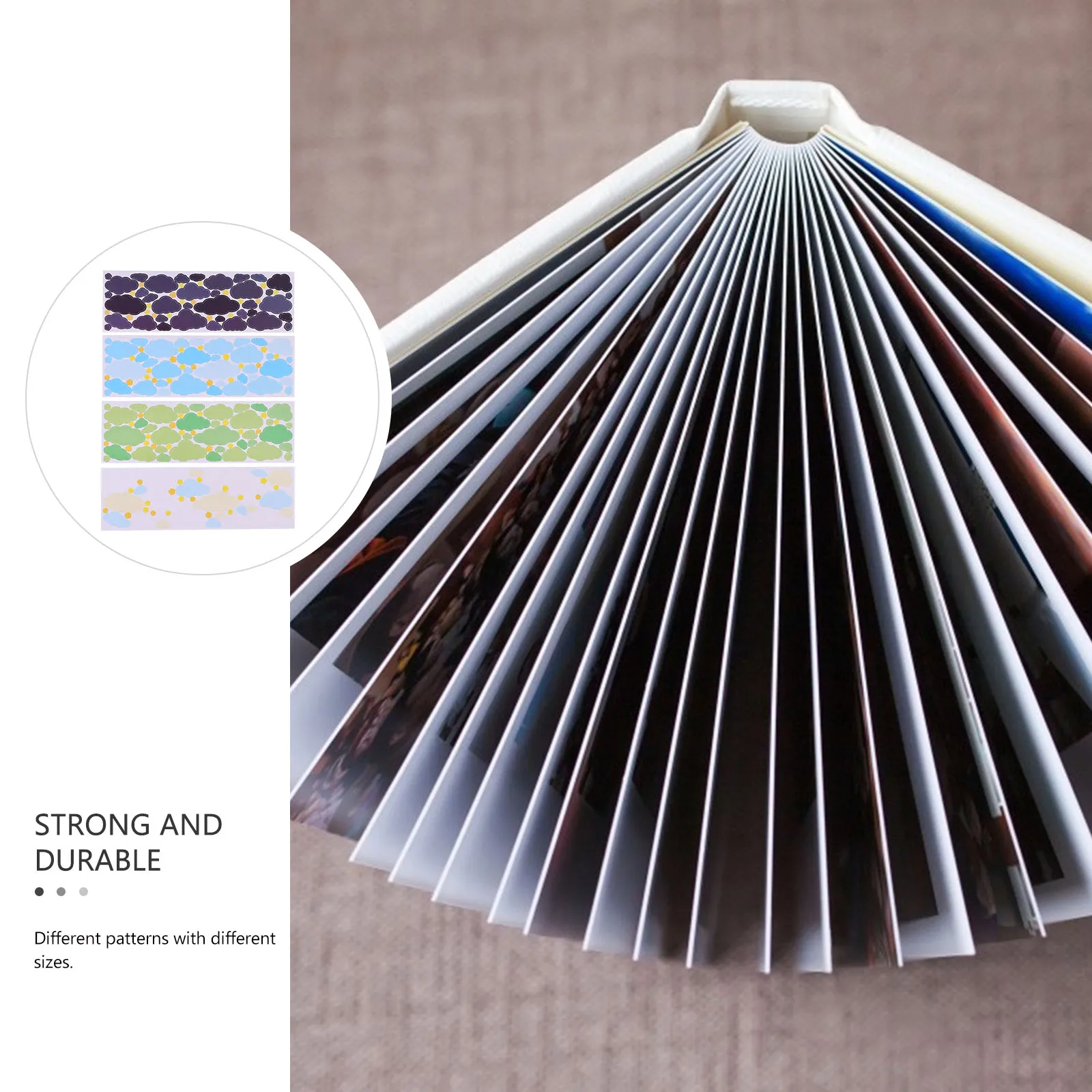 

4 Sheets Cloud Decorative Stickers for Scrapbook DIY Crafts Photo Album Self Adhesive Multi Functional Lovely Prints Cartoon