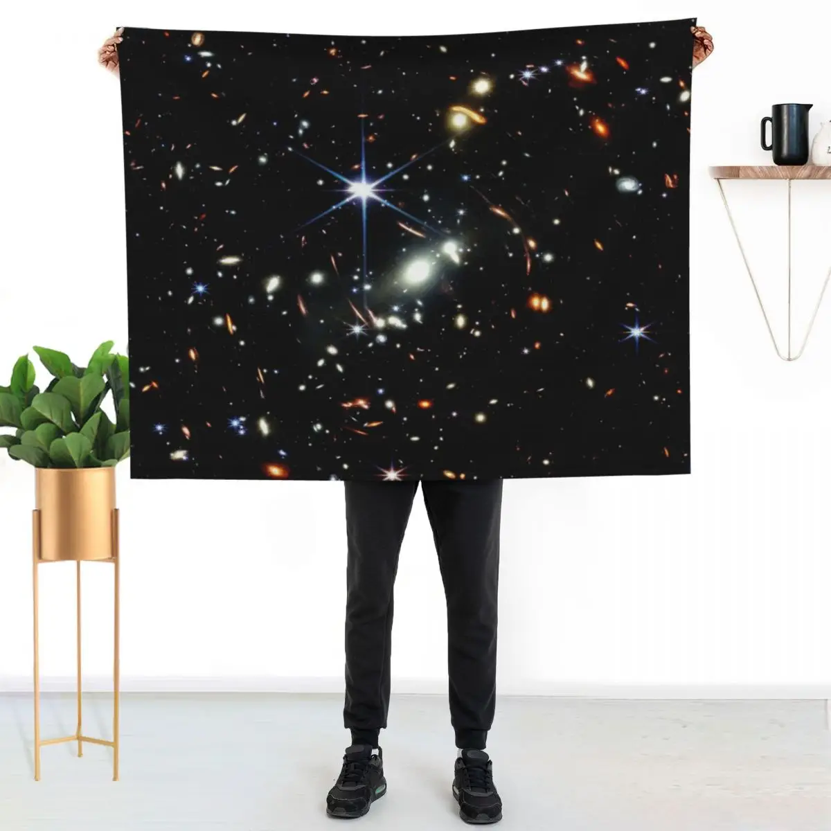 James Webb First Image Deep Field Space Throw Blanket Soft Fashion Sofas Loose Soft Plaid Designers decorative Blankets