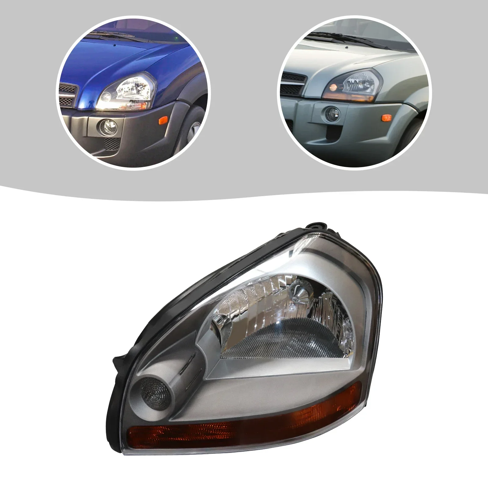 

Для 2005, 2006, 2007, 2008, 2009, Hyundai Tucson, фара в сборе, галогенная фара, левая сторона водителя, передняя фара, левая