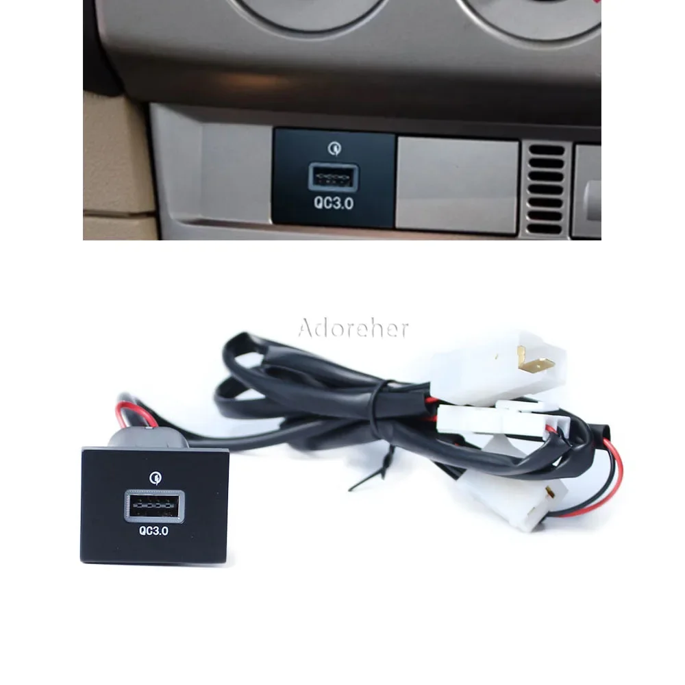 Car USB QC3.0 Charging Interface Socket 12V/24V Fast Charger Outlet Power Adapter PD Car Charger for Ford Focus 2 2004-2010 Mk2