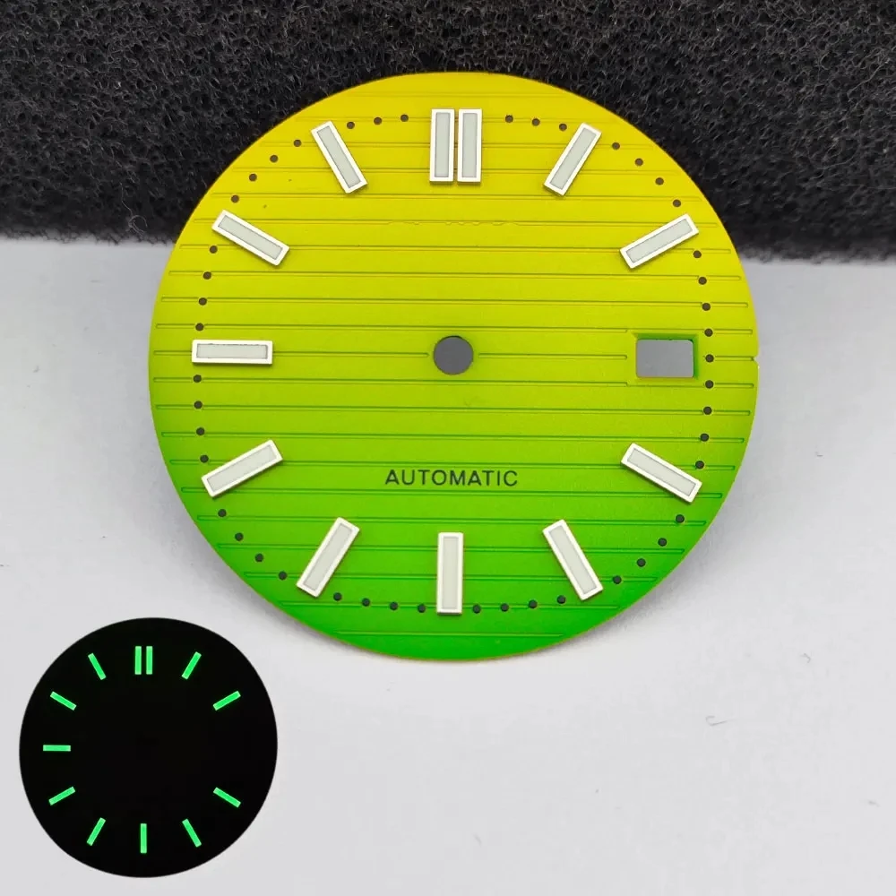 30.5 มม. YWL NH35 นาฬิกา, NH35, การเคลื่อนไหวอัตโนมัติ, หน้าปัดเรืองแสงสีเขียว, อุปกรณ์เสริมนาฬิกา, หน้าปัดสี
