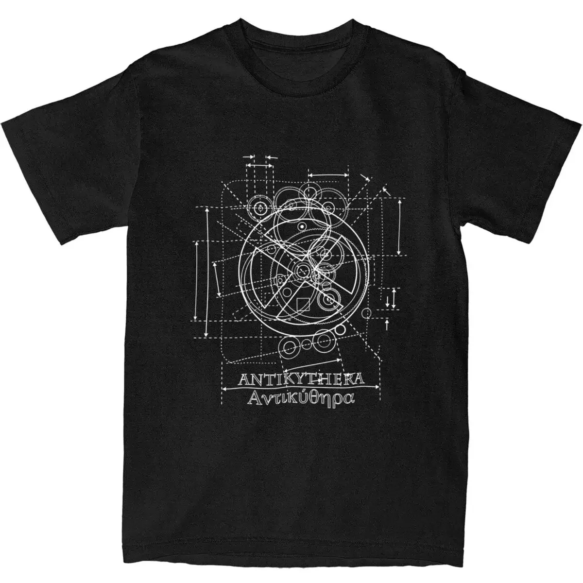 

Хлопковая футболка в стиле Харадзюку, футболки на заказ «сделай сам», футболка с изображением механизма Antikythera, потрясающие футболки для эскизов