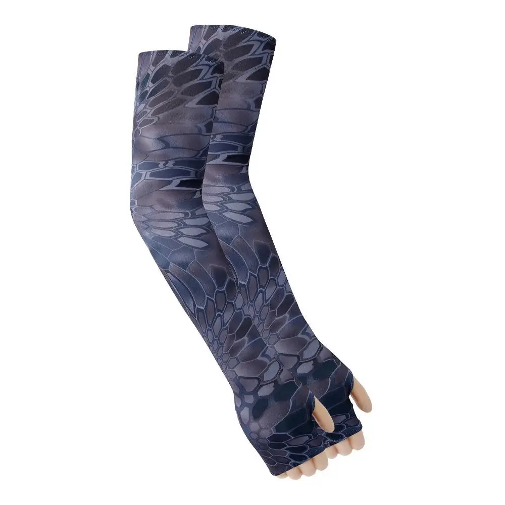 

For Men Long Sleeves Running Fishing Cycling Sun Protection Sleeves Ice Silk sleeve Camouflage Arm Sleeves Cooling Sleeves