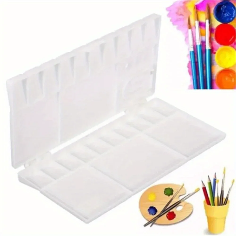 1PC 25 Grids Palette Large Art Paint Tray Artist Oil Watercolor Plastic Palettes For Painting Drawing Supply Kids Drawing Toy