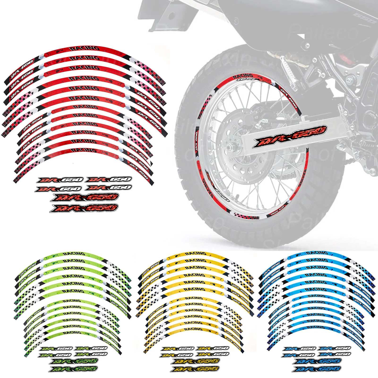 

Motorcycle Rim Wheel Swingarm Reflective Stripes Stickers for Suzuki Dr 650s Dr 650se Dr 650ser Dr650r