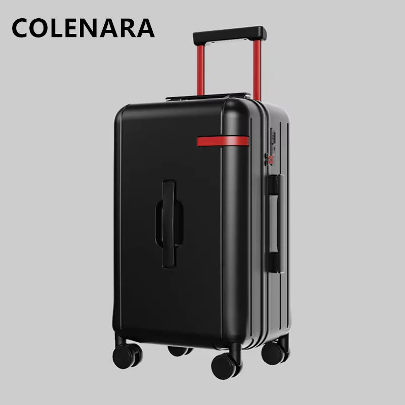 COLENARA Bagagem de viagem de mão 20 polegadas caixa de embarque espessada 24 "26" mala de carrinho de grande capacidade mala de cabine para PC masculina