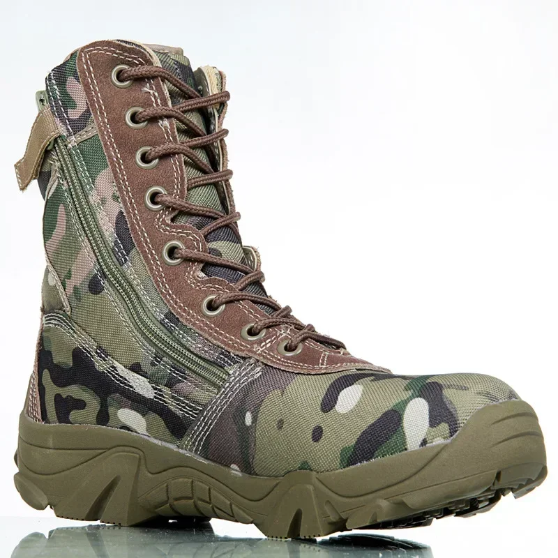 Men Tactical Ankle Boots 2024 Winter Camouflage Mens Combat Boots Male Footwear Safety Work Shoes