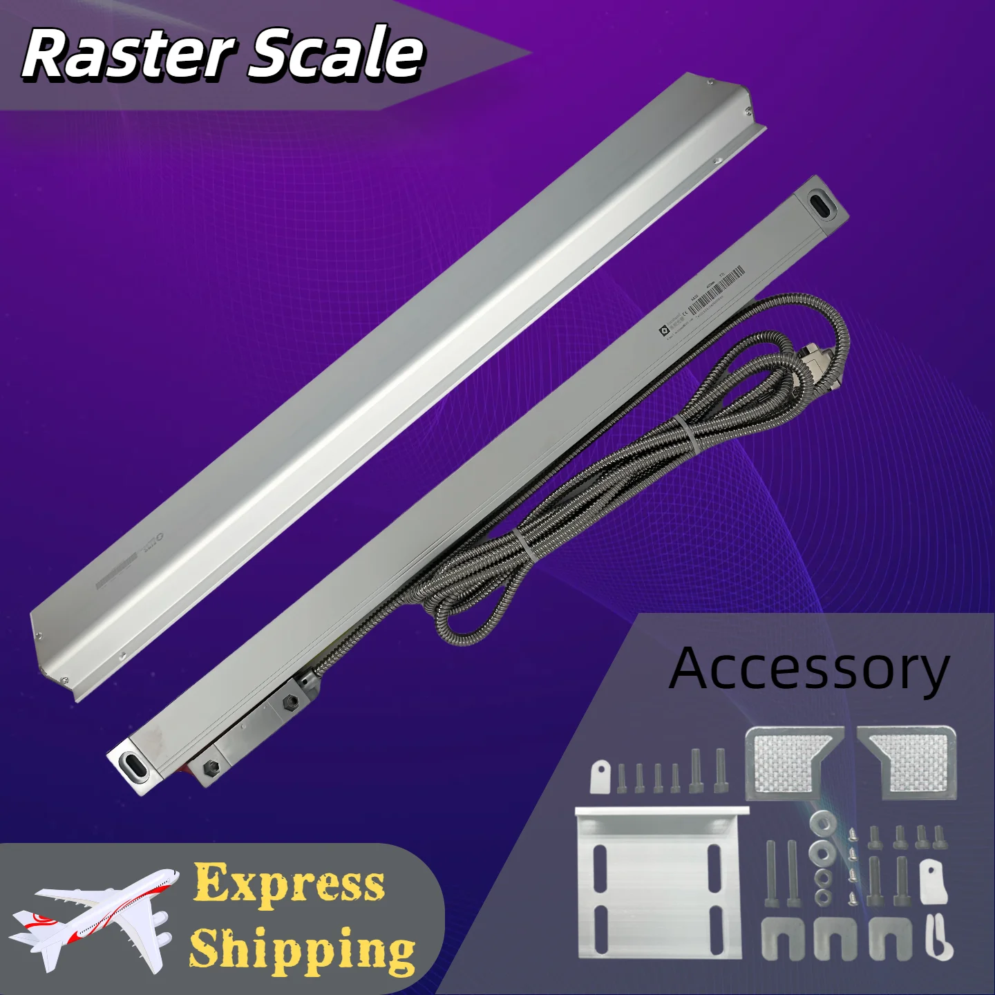 High Accuracy 0.005mm TTL DRO 100 150 200 250 300 350 400 450 500mm Linear Scale 5micron Optical Encoder Optical Grating Ruler