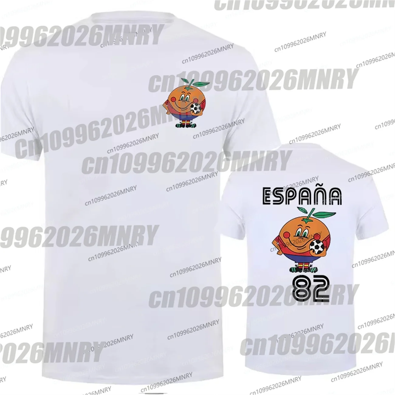 Kid T Shirt Men's Women's T-Shirt Crewneck Espana 82 Spain Mascot 1982 Soccer Football Tee Shirt Short Sleeve Casual Tops