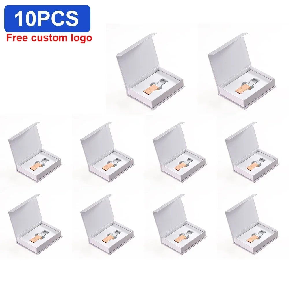 

10Pcs LOT Wooden Hat Crystal USB Flash Drive 128GB White Carton Pen Drive 64GB Free Custom Logo Memory Stick 32GB Creative Gift