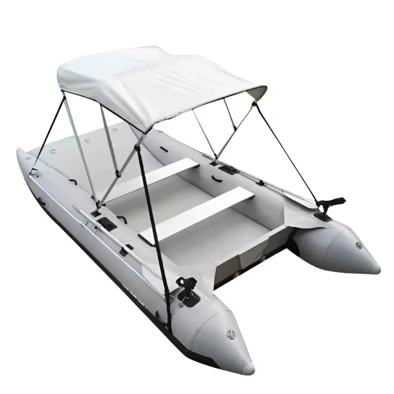Inflatable Catamaran 3.3m with Fishing Rod Holder PVC Inflatable Boats