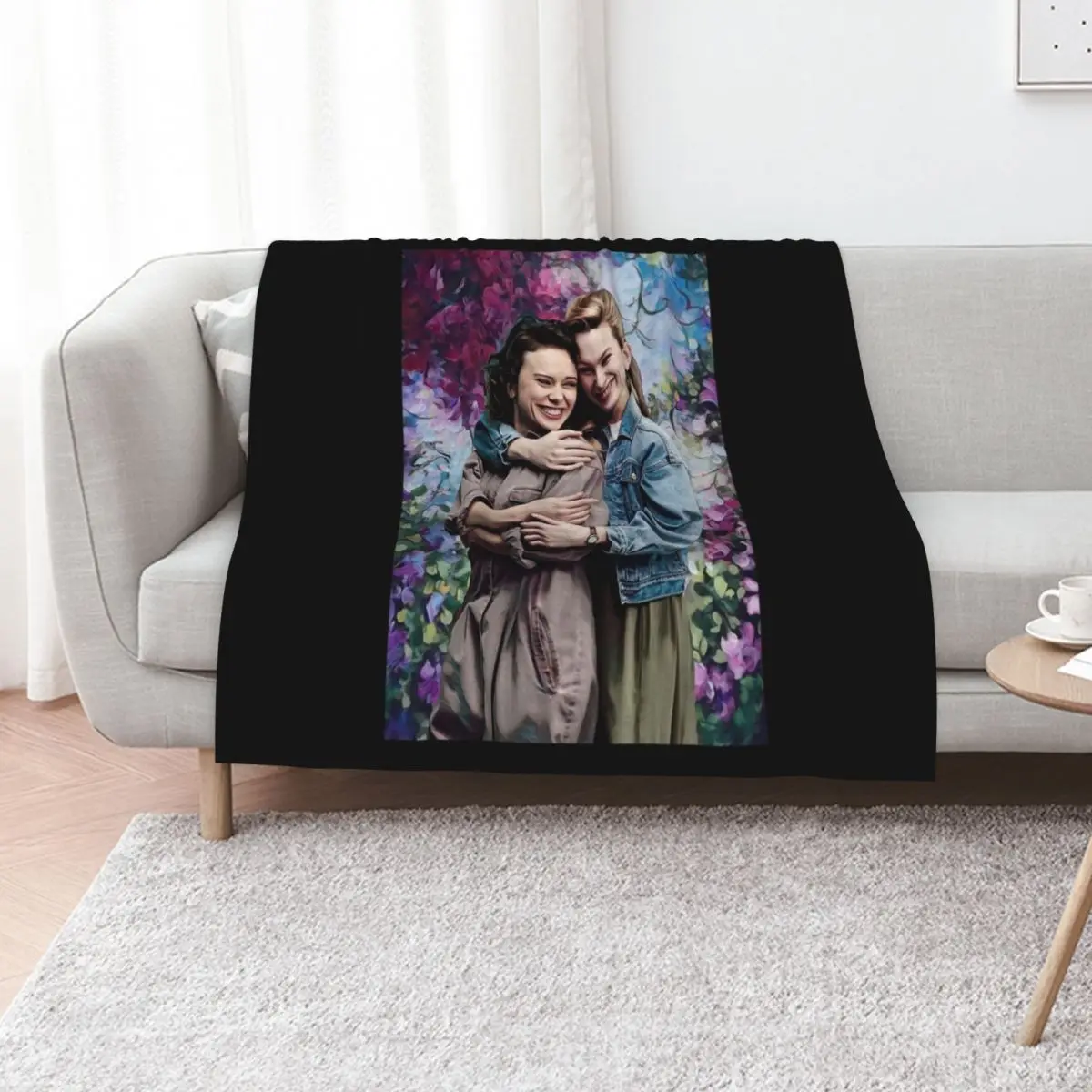 Lover Gift Dani And Jamie Clayton Retro Wave Throw Blanket Warm Napping Blanket for Office Couch Bed