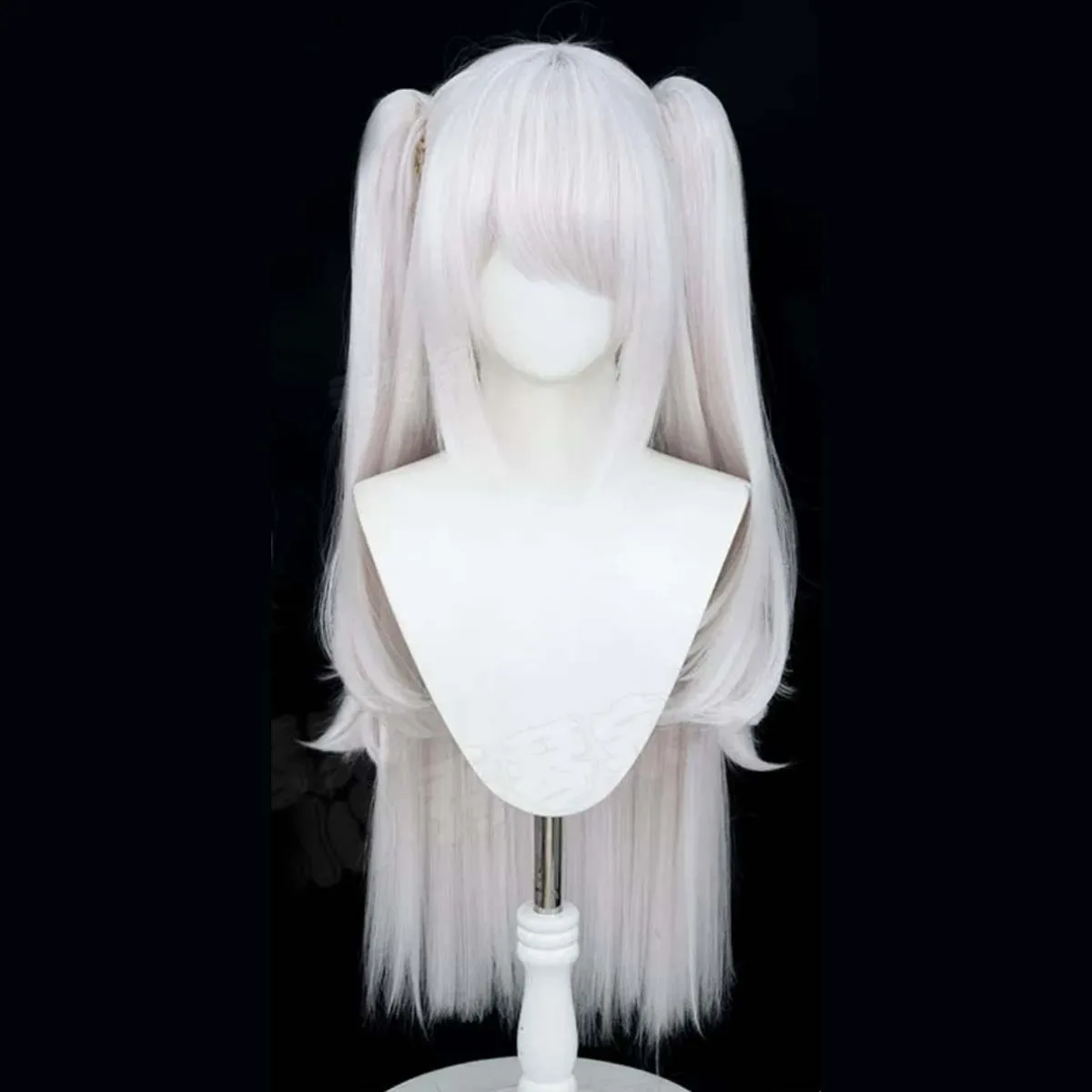 Women Game Azur Lane Hartford Cosplay Wig 85cm Pink White Twin Tails Heat Resistant Synthetic Hair For Halloween Party - view 3
