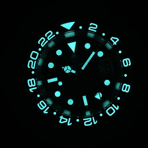 Imagen 2 del producto STEELDIVE SD1993 V2 bisel cerámico bidireccional 41MM superluminoso 300M impermeable para hombre NH34 GMT reloj de buceo automático