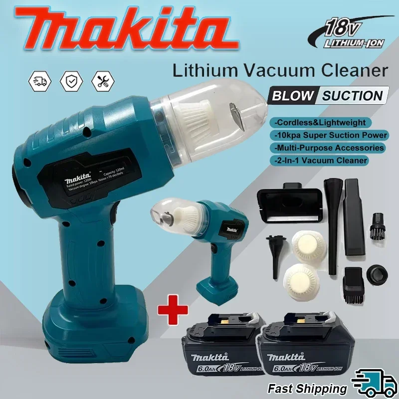 

Makita Cordless Mini Car Vacuum Cleaner Multifunction Dust Collect Handheld Rechargeable Power Tools