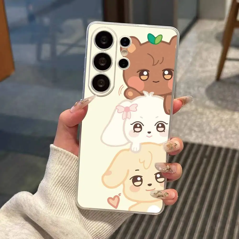 Cute A-ANITEEZ  Phone Case For Samsung S25,S24,S21,S22,S23,S30,Ultra,S20,Plus,Fe Transparent Cover
