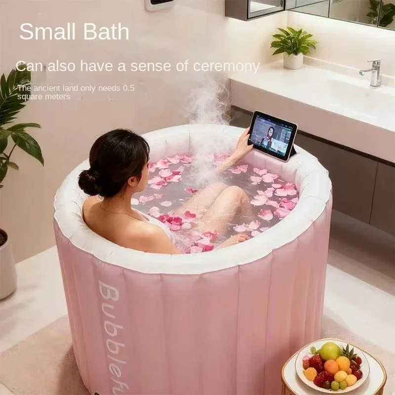 Automatic Inflatable Folding Bath Tub Cloth+PVC Material Bath Tub Insulated Bath Tub