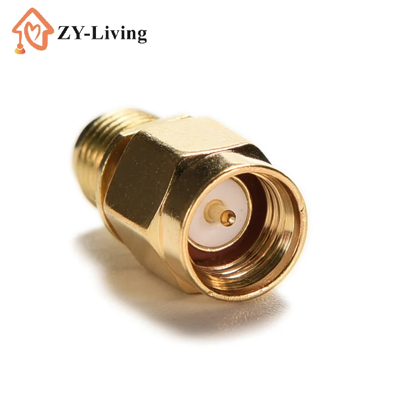 1Pcs SMA Male Plug To RP-SMA Female Both Male Center Straight RF Connector Adapter