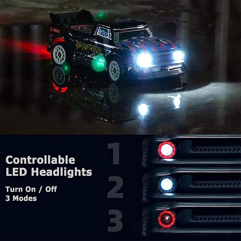 1:16 Remote Control Car 2.4G RC Car 4WD RC Drift Car 30KM/H High Speed Truck With LED Light For Kids And Adults