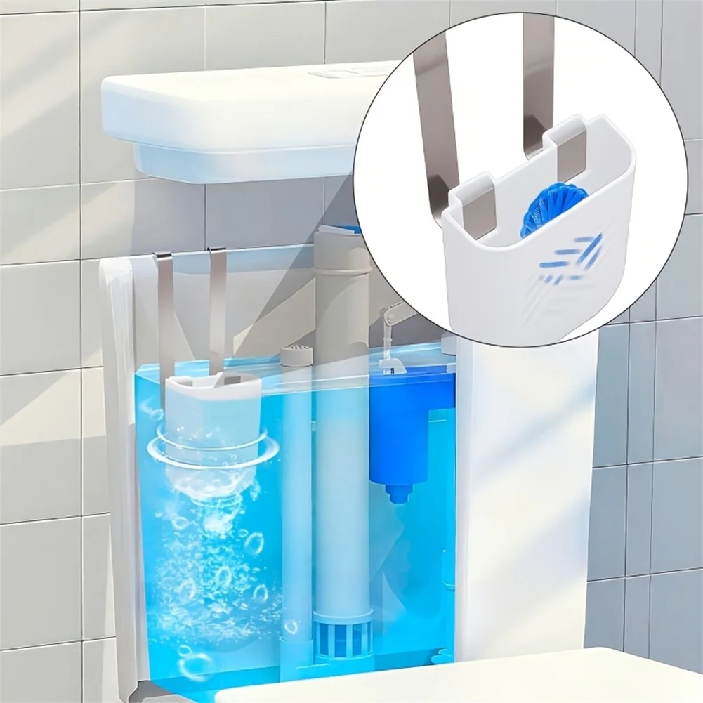Plastic Toilet Tank Tablet Holder for Secure Placement of Bleach Blocks Ensures Consistent Cleaning Performance