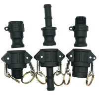 DN15 to DN100 PP  Camlock Coupling Plastic  Fitting Adapter MPT FPT Barb Quick Disconnect 1/2 Inch to 4Inch